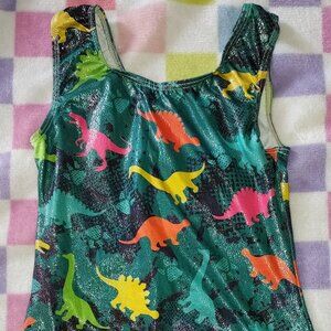 Girls shining Dino 1 Peice Bathing Suit Size 7/8